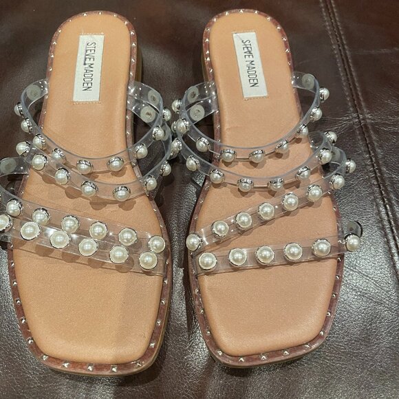 Steve Madden Skyler Jelly Slide Sandals Size 6.5 - Picture 1 of 6